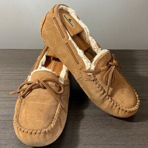 UGG Men's Ascot Suede Sheepskin Slippers Chestnut Size 9 S/N 1003390